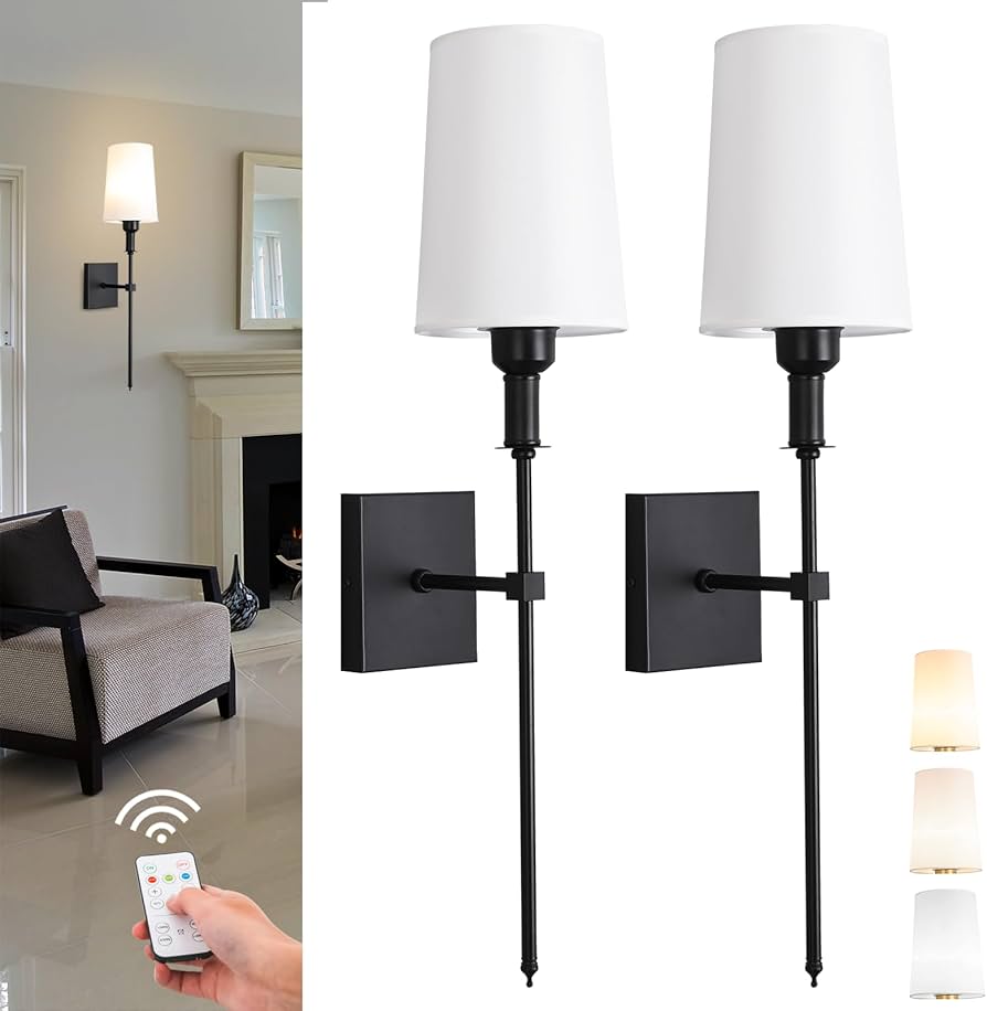 Wireless Wall Sconces  ( Set of 2 )