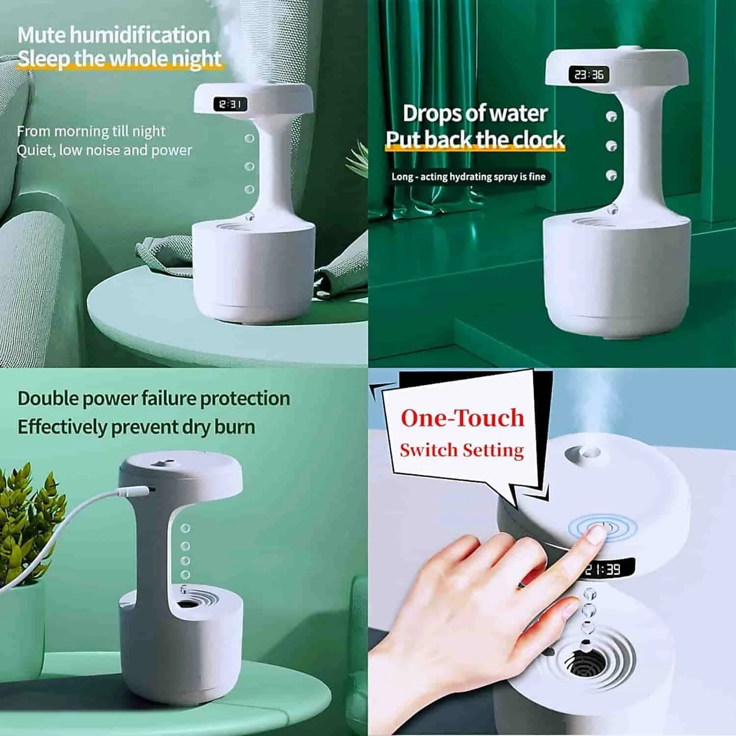 Anti-gravity Water Droplet Humidifier